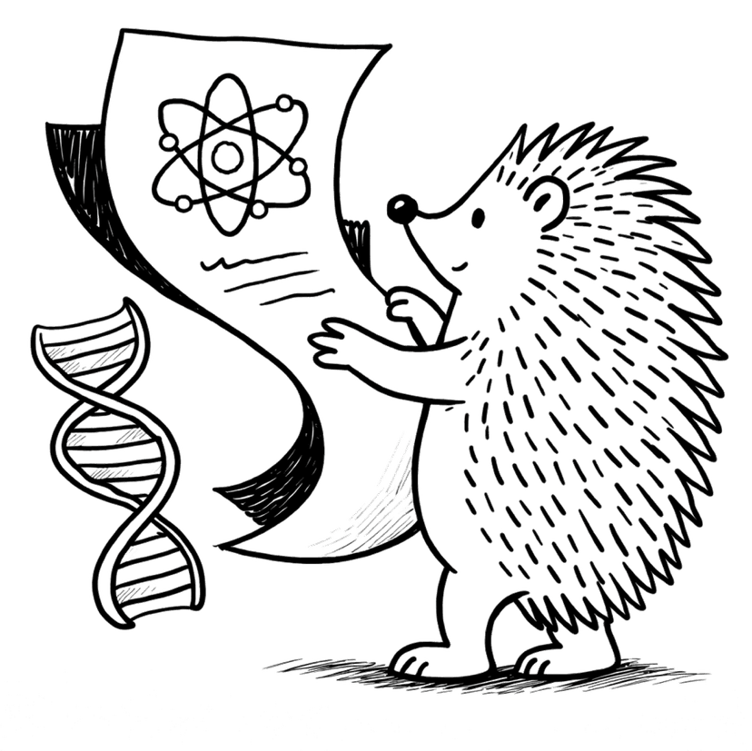 Hedgehog learning illustration